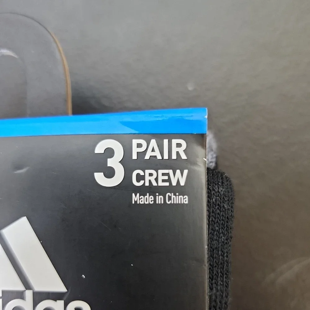 Adidas Mens Shoe Size 6 - 12 AeroReady Cushioned Crew Socks 3 Pair Pack